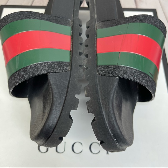 Gucci Men’s web slide sandals main image 12